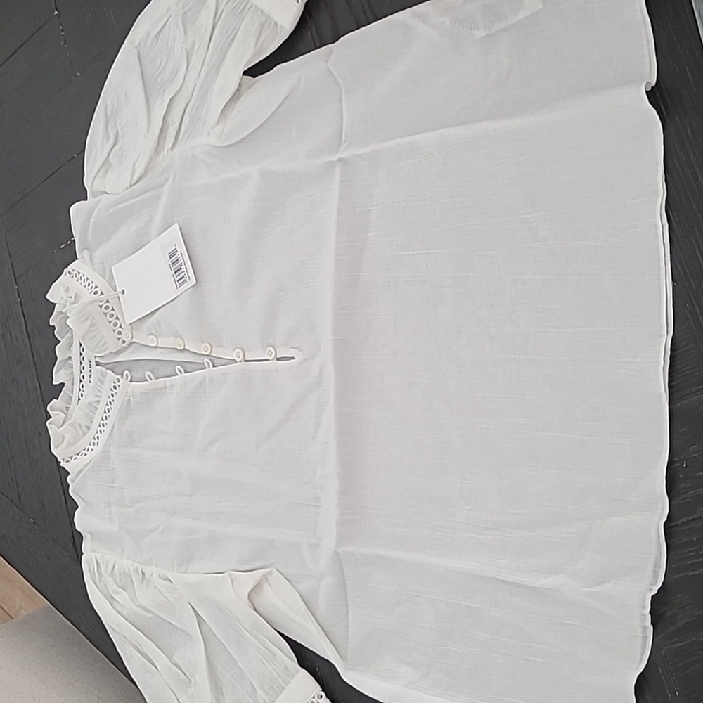 NWT Frame The Ruffle Collar Top - Picture 6 of 7